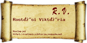 Rostási Viktória névjegykártya